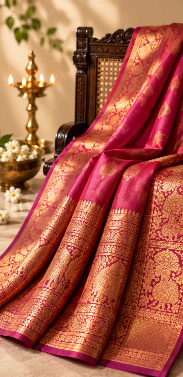 Banarasi Katan Silk Saree with Meenakari Work